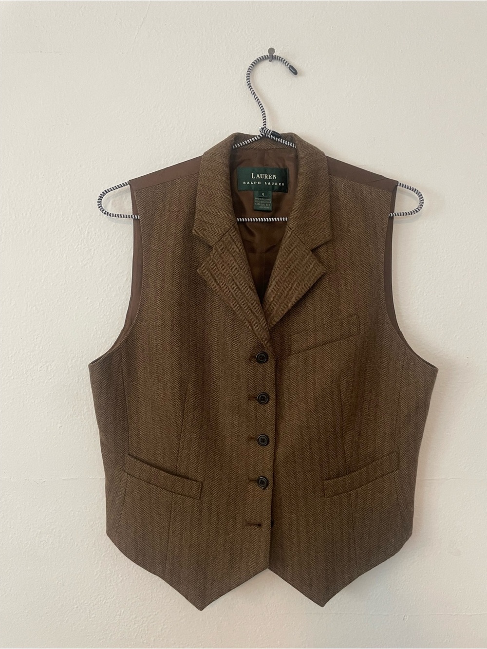 Lauren Ralph Brown Tailored Vest